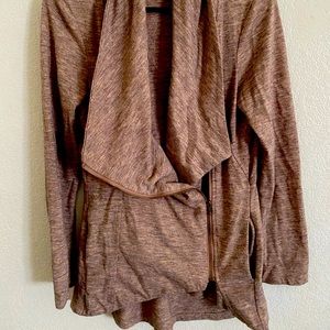 Assymetrical zip up cardigan size M